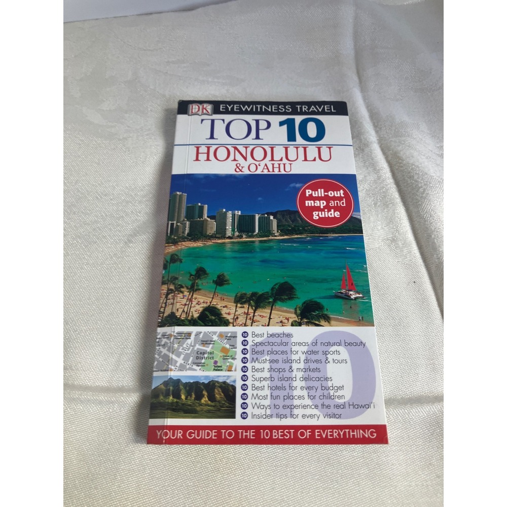 DK Eyewitness Travel Top 10 Honolulu & O'ahu Pull-Out Map‎ Guide Book